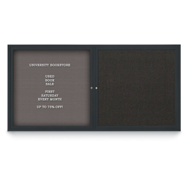 Corkboard, 42"x32", Synthetic Cork/Black